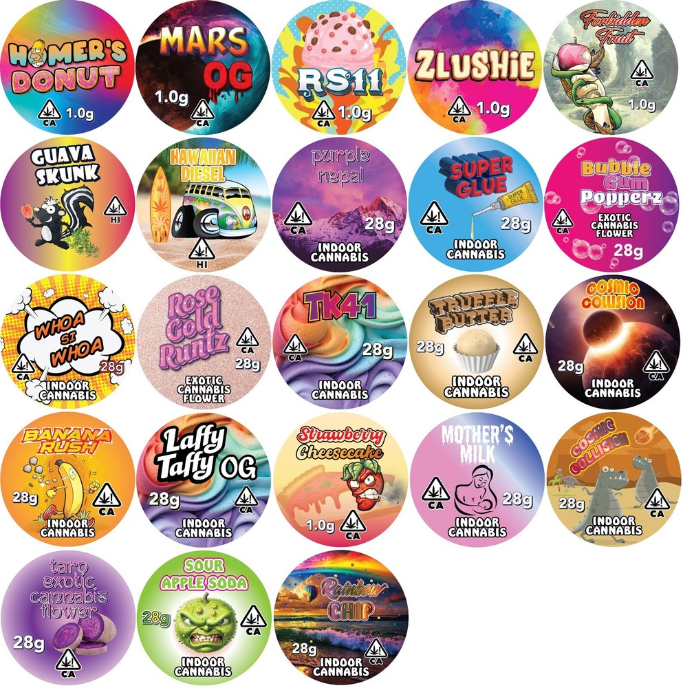 Custom Printed Labels – Various Sizes, Low Run Quantities