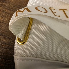 Moet Chandon Champagne Ice Bucket Bag White Insulated Drawstring Party Cooler