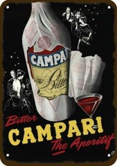 1957 CAMPARI APERITIF Vintage-Look-Edge *** DECORATIVE REPLICA METAL SIGN ***