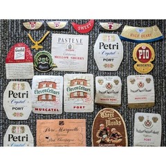 Lot of 29 Vintage Wine Port Bottle Labels Antique Advertising Liquor Memorabilia