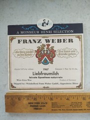 LOT 3/1 VTG 1967 Franz Weber German Wine Label Original CASAL MENDES PORTUGAL