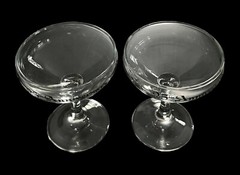 Set of 2 Glass 25th Anniversary Champagne Toasting Glasses 4.5” Tall
