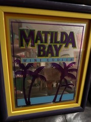 Matilda Bay Wine Cooler Mirror 16 x 19 Framed Advertising Bar Pub Framed 80s VTG