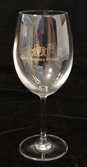 Santa Barbara Winery – California – Wine Glass with Gold Artwork 8-1/4&Prime; Tall ***