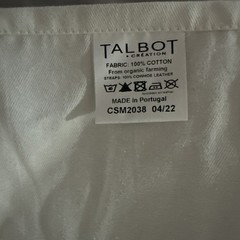 Retro VCP Veuve Clicquot Apron Made in Portugal Organic Cotton w/Leather Detail