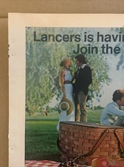 1972 Lancers Wine Rose & Vinho Blanco PRINT AD Couples Picnic Pack Offer VTG 70s