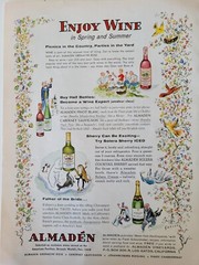 1959 Enjoy Almaden Wine in spring and summer vintage ad