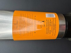VINTAGE VEUVE CLICQUOT CHAMPAGNE ORANGE PAINT TUBE TIN CARRIER / CHAMPAGNE / BAR