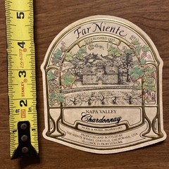 (1) Far Niente Napa Valley Chardonnay Wine Label Winery Oakville California A9