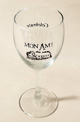 Mon Ami Catawba Island – Celebrate – Wine Glass – 7&Prime; Tall – Black Artwork