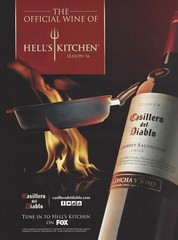 2016 Casillero del Diablo Wine Hell&rsquo;s Kitchen Fox print ad advertisement