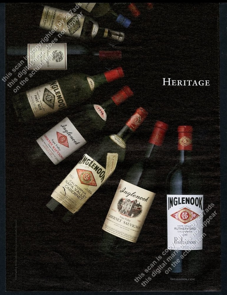 2014 Inglenook wine 1903 1979 1943 1946 1941 1933 bottle photo vintage print ad
