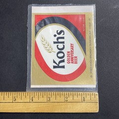 Vintage 1968 Koch&rsquo;s Golden Anniversary Beer UNUSED Paper Label Dunkirk NY Q1987