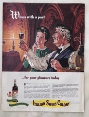 1944 magazine ad for Italian Swiss Colony Wine – Wine with a past for pleasure