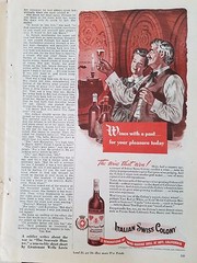 1943 Italian Swiss Colony Wine Gold Medal Label California Burgundy Ad