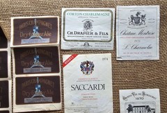17 Vintage Wine & Champagne Bottle Labels French