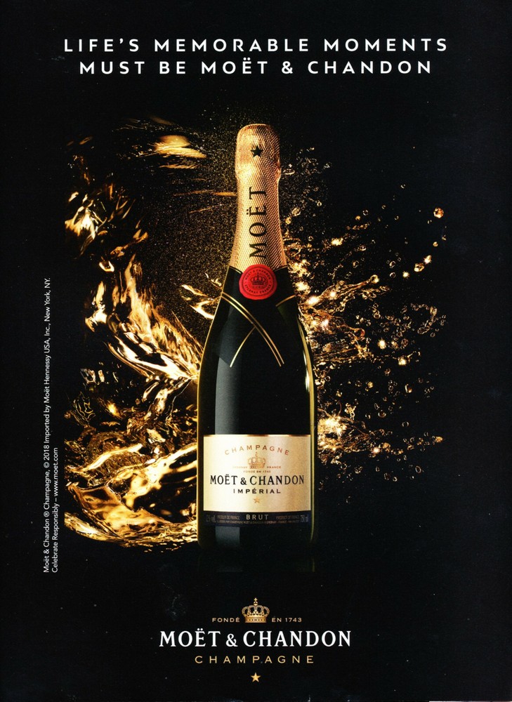 MOET & CHANDON CHAMPAGNE AD #15 RARE 2018 OUT OF PRINT