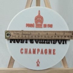 3D Printed Moet & Chandon Champagne RGB LED Sign With Remote Control Bar