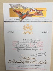 The 1960 Chateau Mouton Rothschild (Specimen) – Label By: Jaques Villon