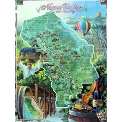 Napa Valley Wine Country Framed Poster Print Sutter Home Clarion Beringer & More