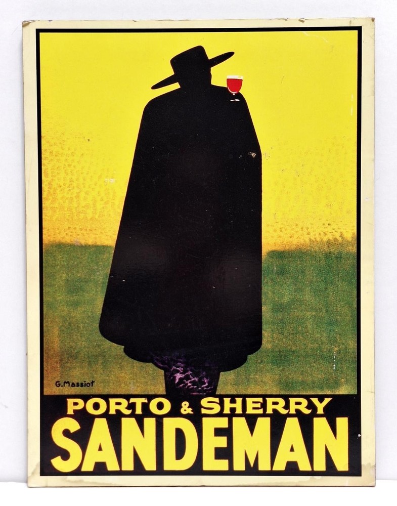 Sandeman Porto & Sherry Vintage Advertisement Poster – Gerges Massiot