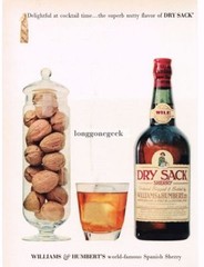 1959 William & Humbert DRY SACK SHERRY Jar Of Walnuts Vintage Print Ad