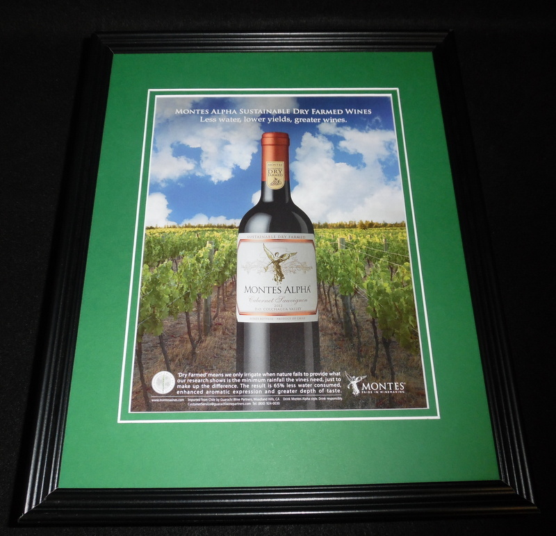 2015 Montes Alpha Cabernet Sauvignon Wine 11×14 Framed ORIGINAL Advertisement