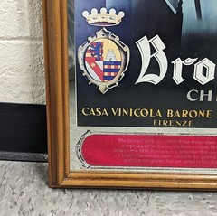 Classic Italian Wines Brolio Chianti Mirrored Framed Bar Decor 14&Prime;x20&Prime;