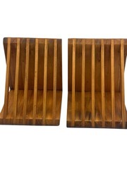 Vtg Napa Valley Wooden Desktop Organizer Set 2 Wine Advertising Logo Dovetail