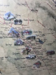 VTG 1983 Map NAPA Valley Wineries Oceana Maps Northern California 20”x16” FRAMED