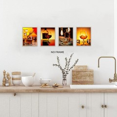 Vintage Wine Whiskey Wall Art Prints, Wine Glass Whiskey Glass Still Life Can…