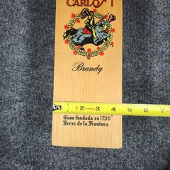 Vintage Carlos I Pedro Domecq Brandy Wooden Box Hinged Bottle Case Bar Decor Spa