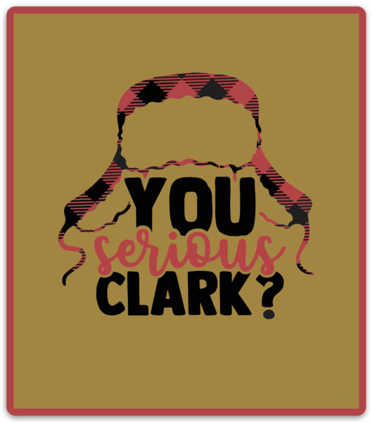 Wine Label Christmas « You Serious Clark » Funny Wine Label STICKER