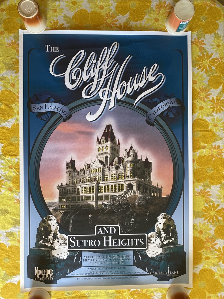 SAN FRANCISCO CLIFF HOUSE & Sutro Heights POSTER Tom Wyrsch documentary rare SF
