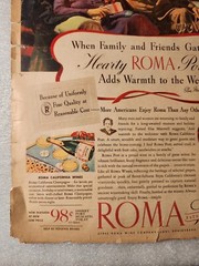 1945 « Roma Estate Wines » & « Guild Wine Sherry » Magazine Ads from Chicago Tribune