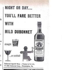 Dubonnet Apertif Wine Philadelphia Advertisement 1950s Vintage Print Ad
