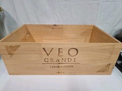 Veo Grande Chardonnay Chile Wooden Crate 12 Bottle 12 In By 13 In By 7 In