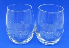 Grimes Mill Winery Wine Tasting Clear Glass Etched 6 oz. (Set of 2)