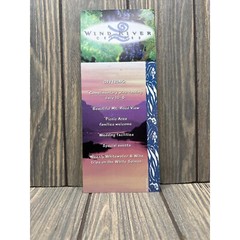 Wind River Cellars Wine Tasting Brochure With Mt. Hood View & Wine List