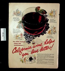 1954 California Wine Selector Live Better Chicago Texas Vintage Print Ad 28039