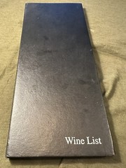 Vintage Wine List – Yardz Bar & Grill. 11.5 inches tall. Multiple listed..