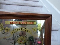 VINTAGE RHINE BEAR Liebfraumilch White Wine Mirrored Sign Bar Pub 18.25&Prime;x15.25&Prime;