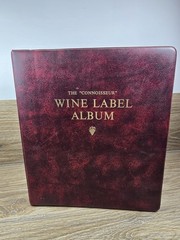 The Connoisseur Vtg. Wine Label Collector Album w/ Pages & Assortment Of Labels