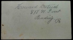 1900 antique HOLLENBACH DIETRICH WINES & LIQUORS reading pa dealers Ad Card