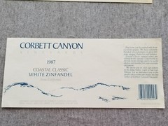 2 Vtg Corbett Canyon Vineyards Wine Bottle Labels Fume Blanc White Zinfandel CA