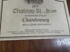 Mint 1979 Gold Chateau St Jean Chardonnay Napa Sonoma Wine Label Mini Poster