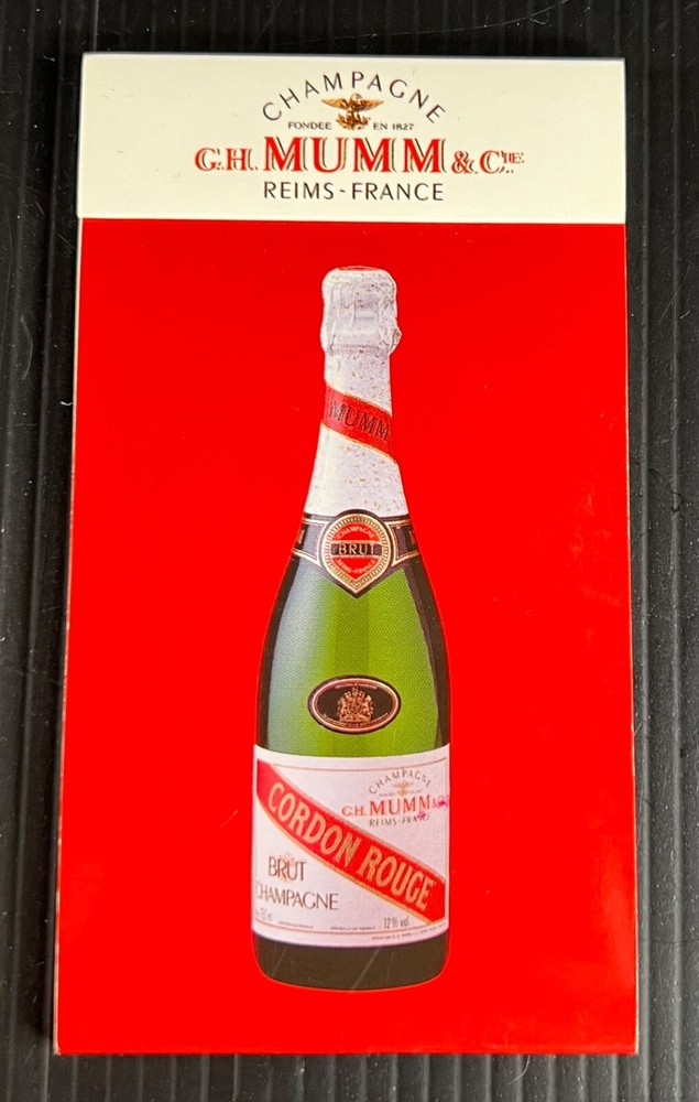G.H. Mumm Cordon Rouge Champagne Notepad Nava Milano Designed – New / Rare