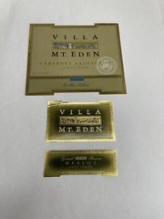 Vintage Villa Mt. Eden Wine Labels: Cabernet Sauvignon, 1991- Merlot Napa 1992