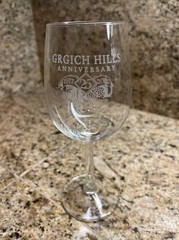 GRGICH HILLS Estate 25th Anniversary 1977-2002 Wine Tasting Glass NAPA Vineyard