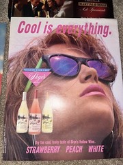 8 Lot Alcohol Wine Club Cocktails Advertisement Newsprint Pinup Pages 1982-‘93